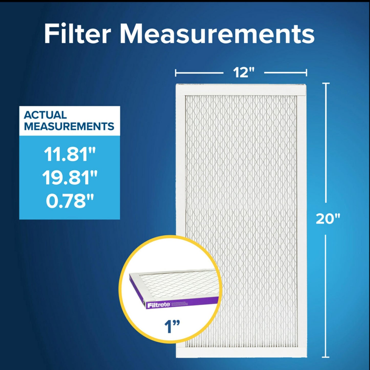 Filtrete AC Furnace Air Filter, MERV 12, MPR 1500, CERTIFIED asthma & allergy friendly, 3 Month Pleated 1-Inch Electrostatic Air Cleaning Filter, 2-Pack