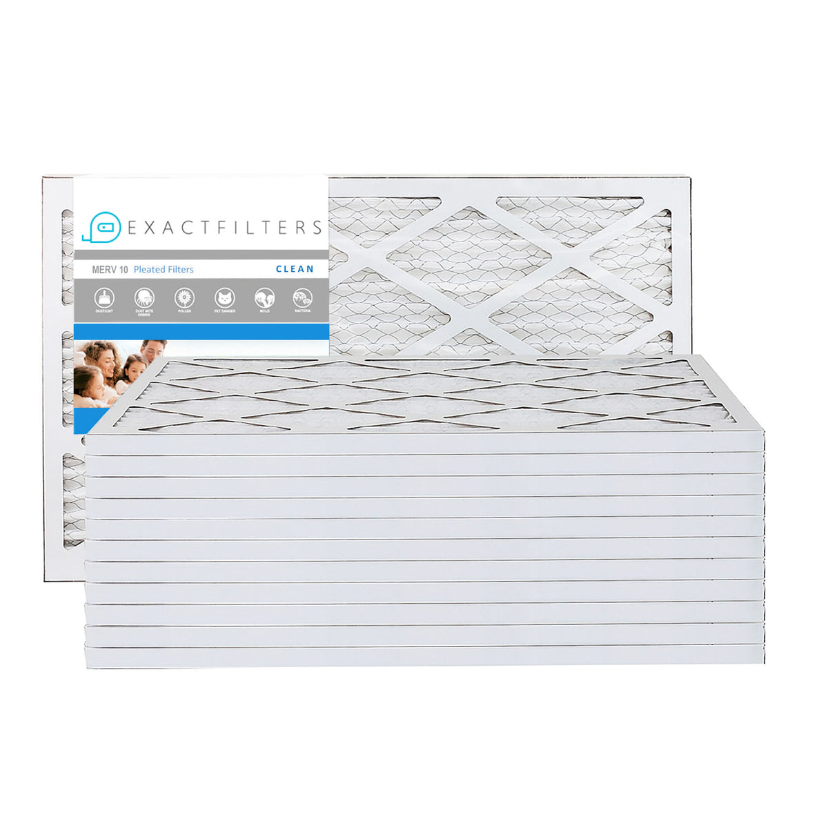 WAREHOUSE DEAL 10x28-1/2x1 Exact Filters Pleated MERV 10 (12 pack)