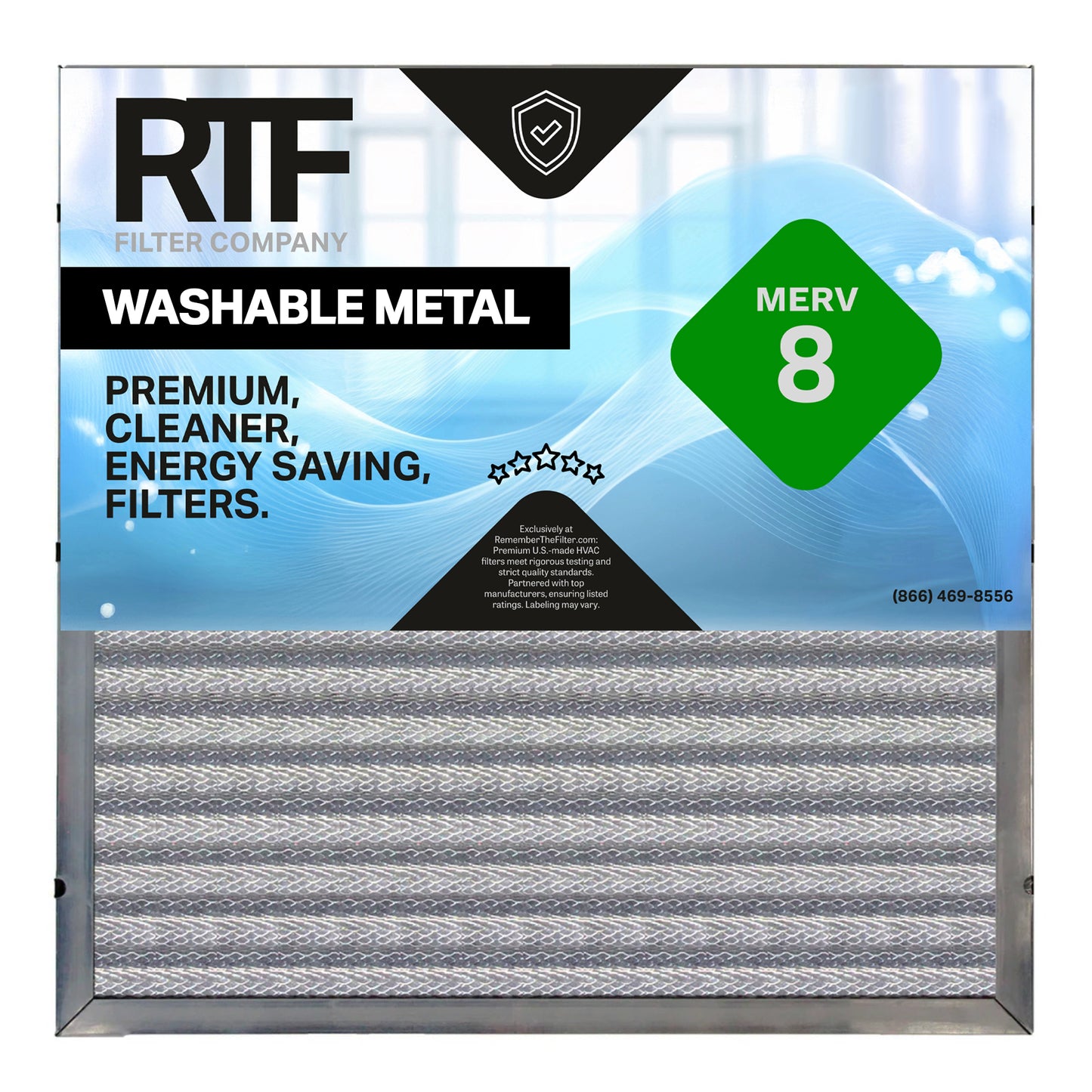 PrimeShield WashGuard Metal HVAC Air Filter - Washable & Reusable