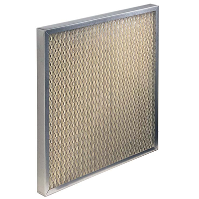Koch Multi-Pleat HT 16x25x4 MERV 8 high-temperature pleated panel filter with 24-gauge aluminized steel frame and microfiberglass media for 500F applications