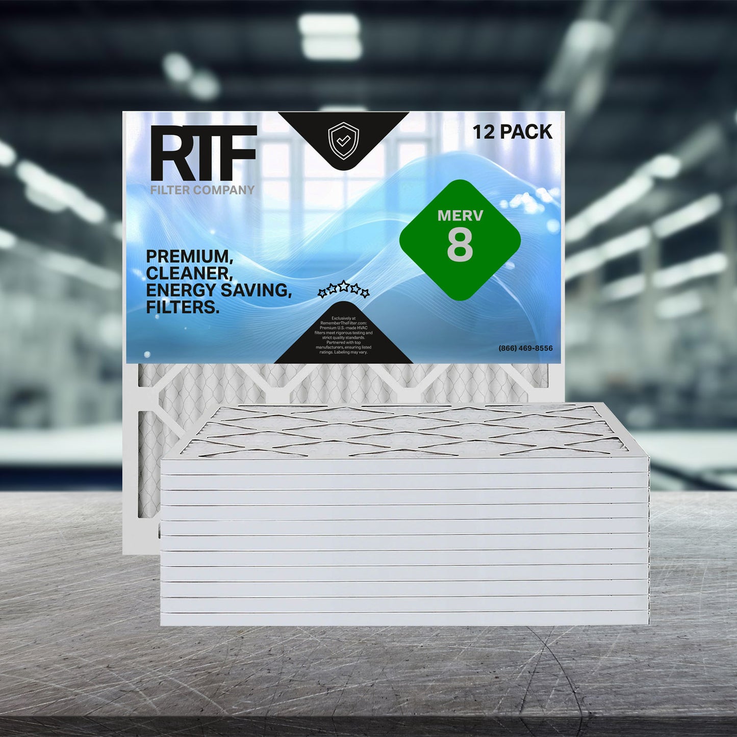 MERV 8 Pleated Air Filters (12 Pack)