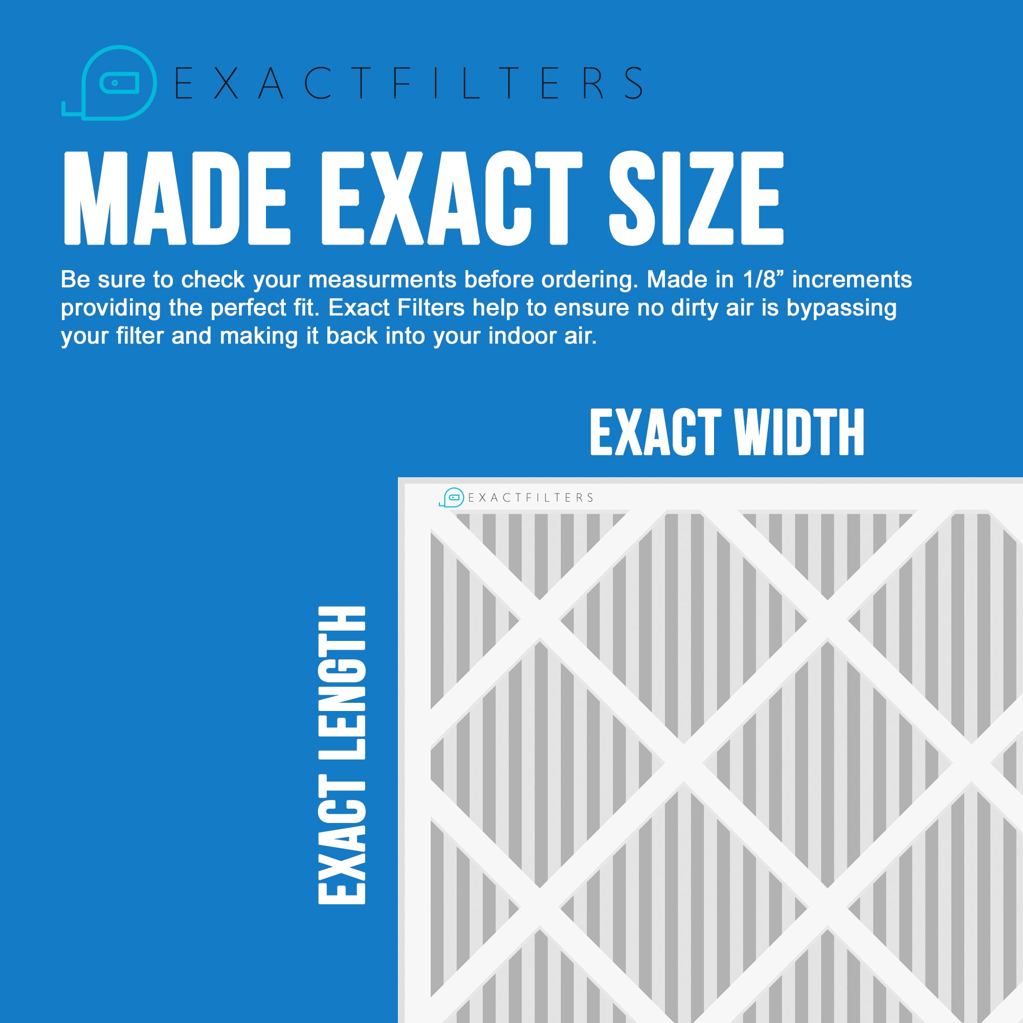 14x6x1 Exact Filters Pleated MERV 8 (12 pack)