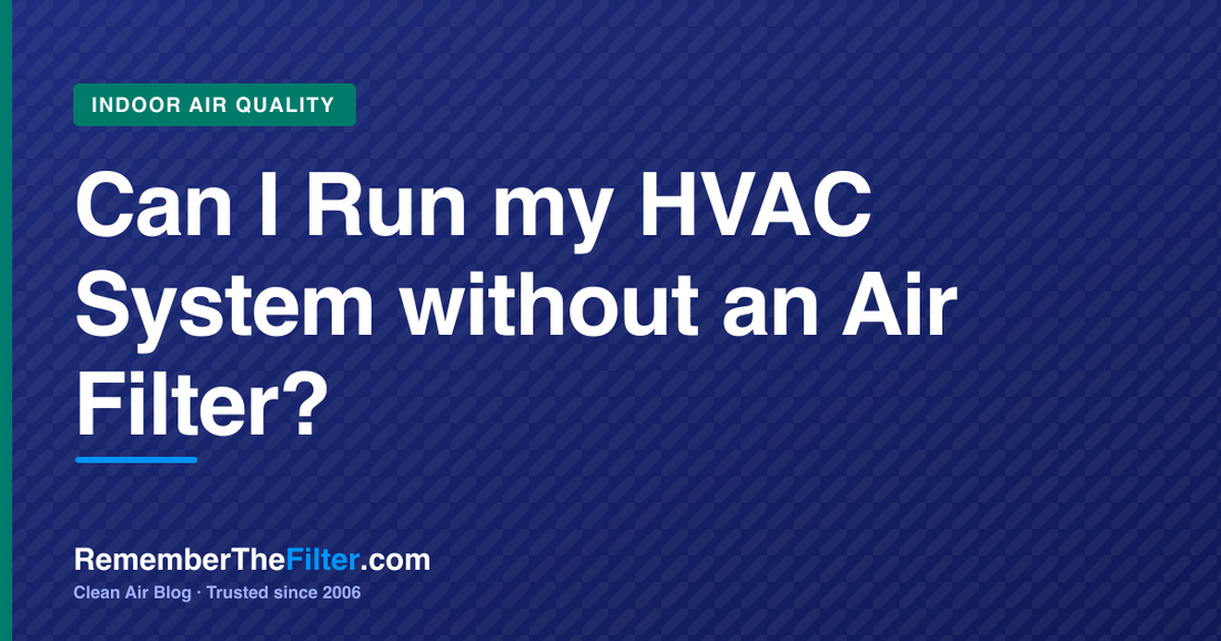 Can I Run my HVAC System without an Air Filter?