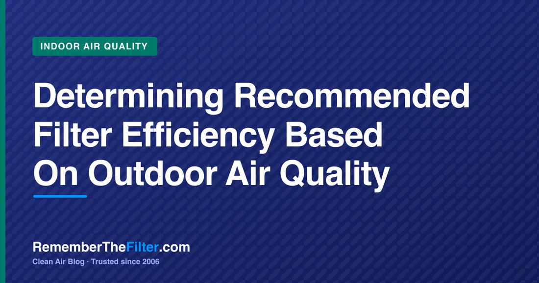 Determining Recommended Filter Efficiency Based On Outdoor Air Quality