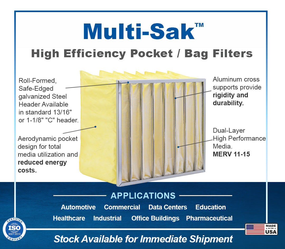 Koch Multi-Sak Bag Filters for Critical HVAC Environments