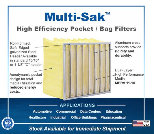 Koch Multi-Sak Bag Filters for Critical HVAC Environments