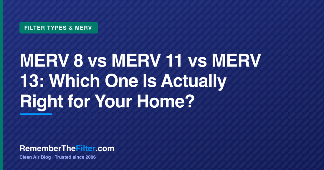 MERV 8 vs MERV 11 vs MERV 13: Which One Is Actually Right for Your Home?