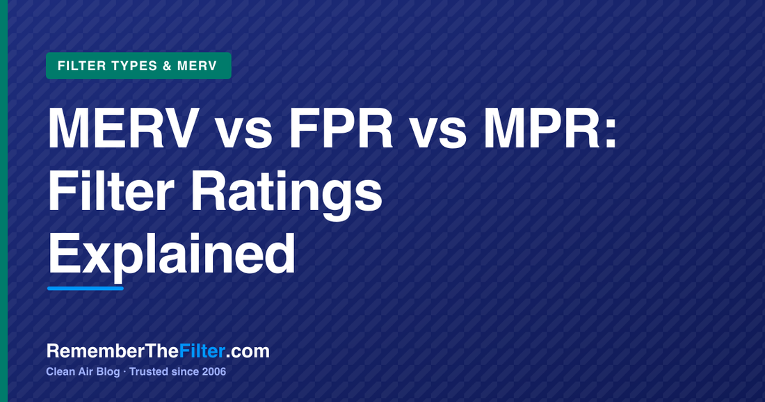 MERV vs FPR vs MPR: Filter Ratings Explained