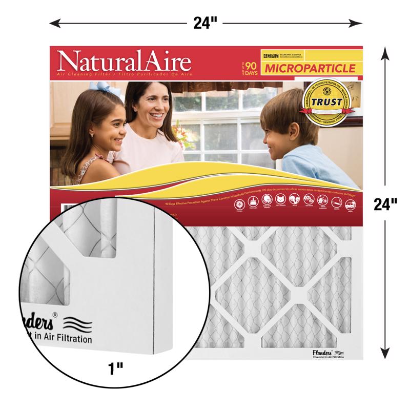 24x24x1 NaturalAire Microparticle MERV 10 (12 Filters)