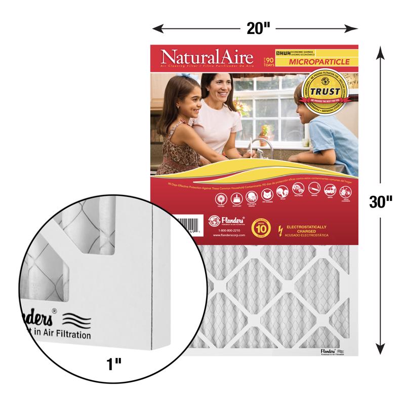 20x30x1 NaturalAire Microparticle MERV 10 (12 Filters)
