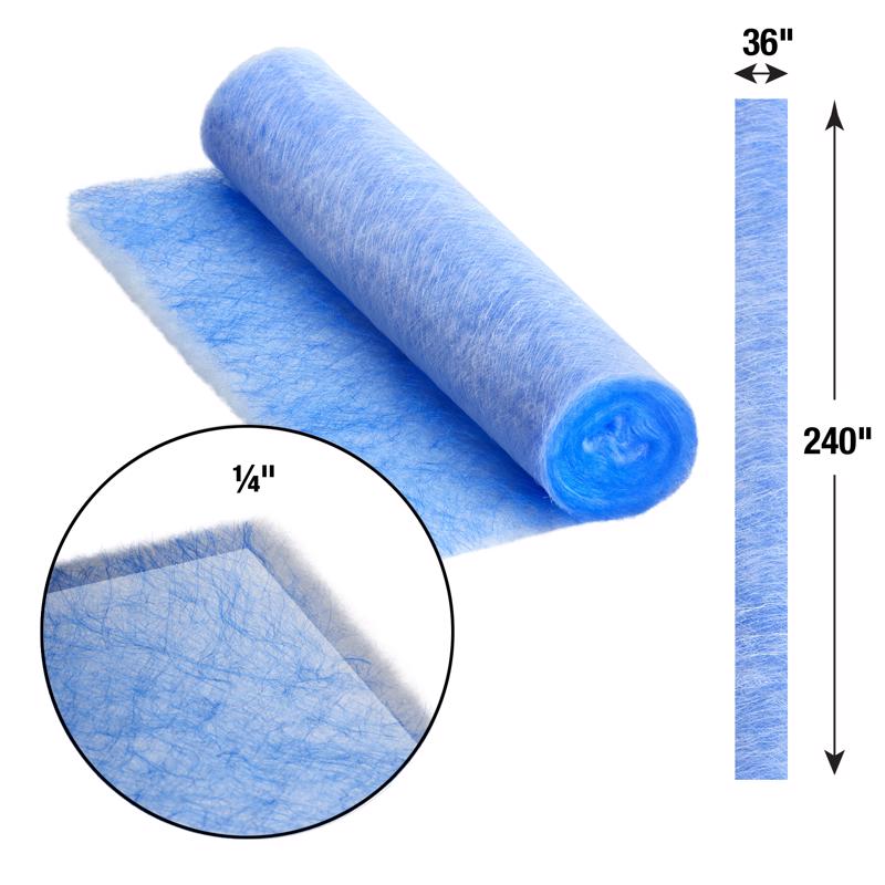 36x240x1 Flanders Precisionaire Spun Glass Hammock Roll Media (1 Rolls)