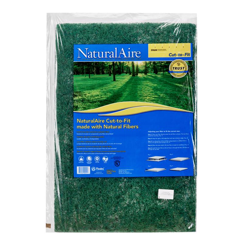 20x30x1 Naturalaire Cut-to-Fit Natural Fiber Washable Filter (6 pack)