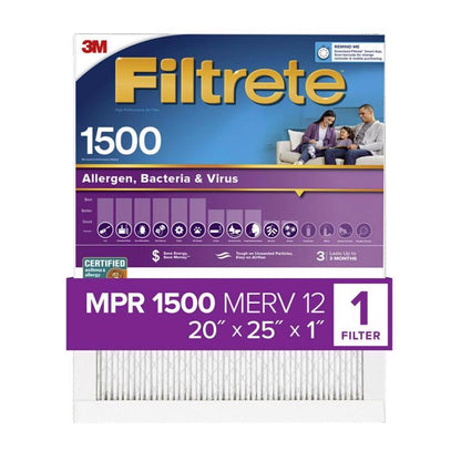 Filtrete™ Allergen Reduction Filter (MPR 1500) — Front view