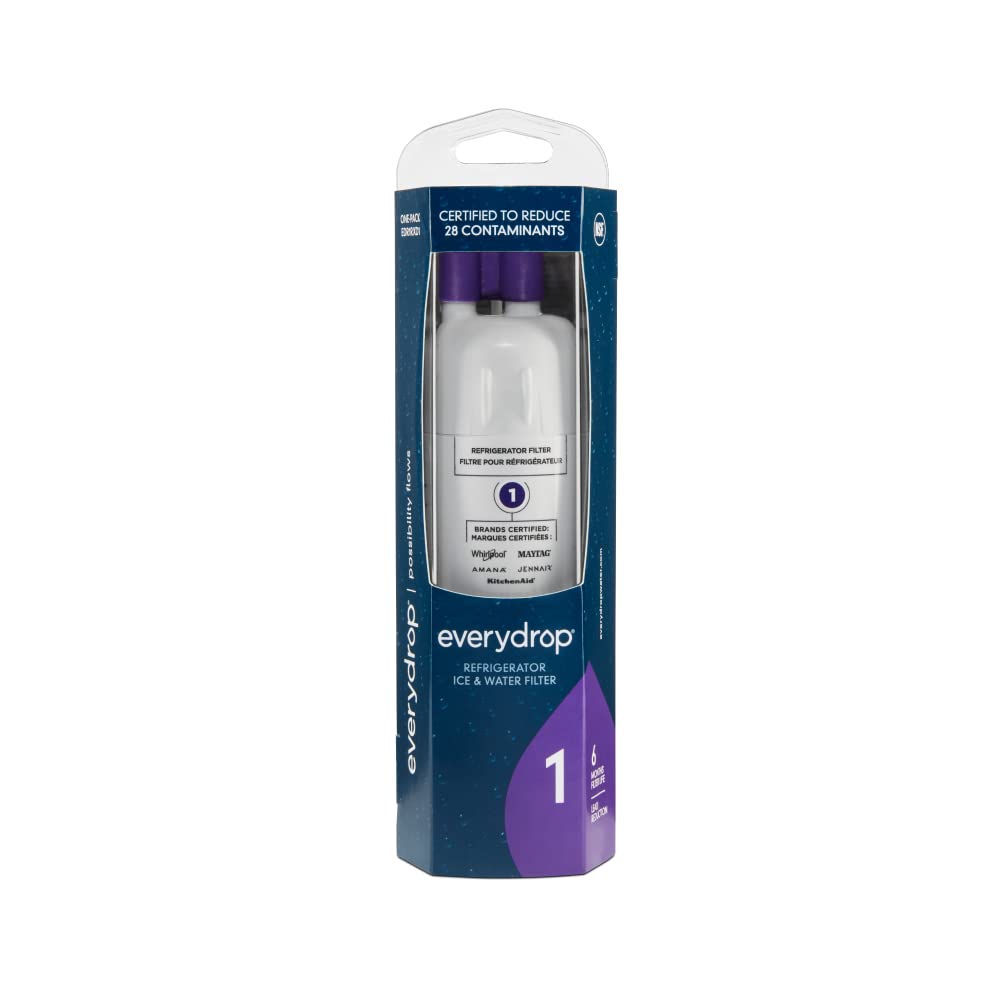 EveryDrop by Whirlpool Ice and Water Refrigerator Filter 1, EDR1RXD1, Purple