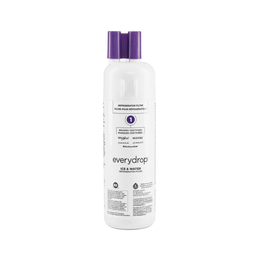EveryDrop by Whirlpool Ice and Water Refrigerator Filter 1, EDR1RXD1, Purple
