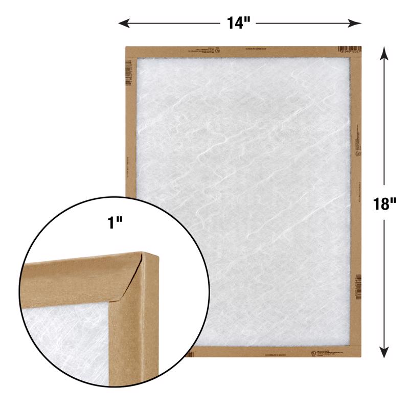 14x18x1 Flanders EZ Flow Fiberglass MERV 1-4 Filter (12 Filters)