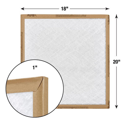 18x20x1 Flanders EZ Flow Fiberglass MERV 1-4 Filter (12 Filters)