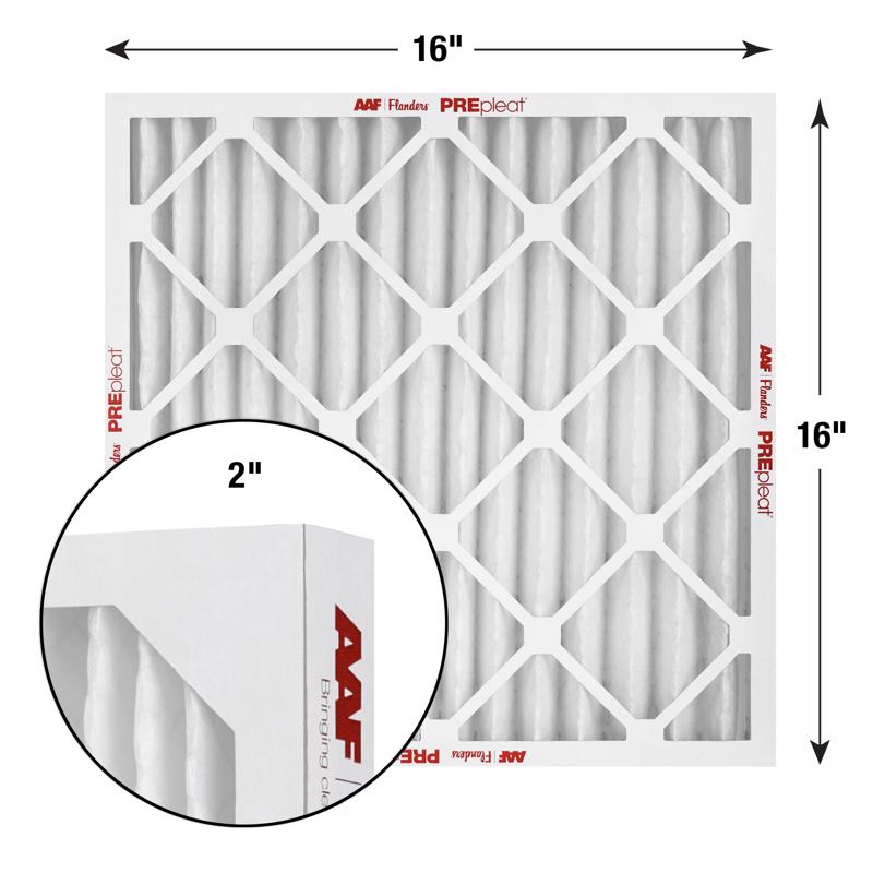 16x16x2 AAF Flanders PREpleat LPD MERV 10 Standard Capacity (12 Filters)
