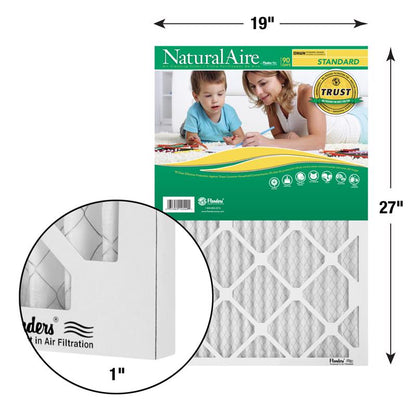 19x27x1 NaturalAire Standard MERV 8 (12 Filters)