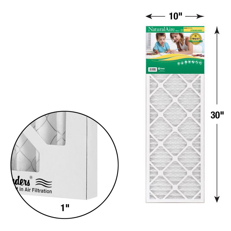 10x30x1 NaturalAire Standard MERV 8 (12 Filters)
