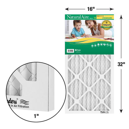 16x32x1 NaturalAire Standard MERV 8 (12 Filters)