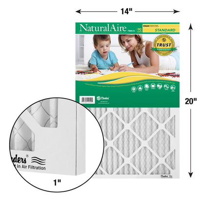 14x20x1 NaturalAire Standard MERV 8 (12 Filters)