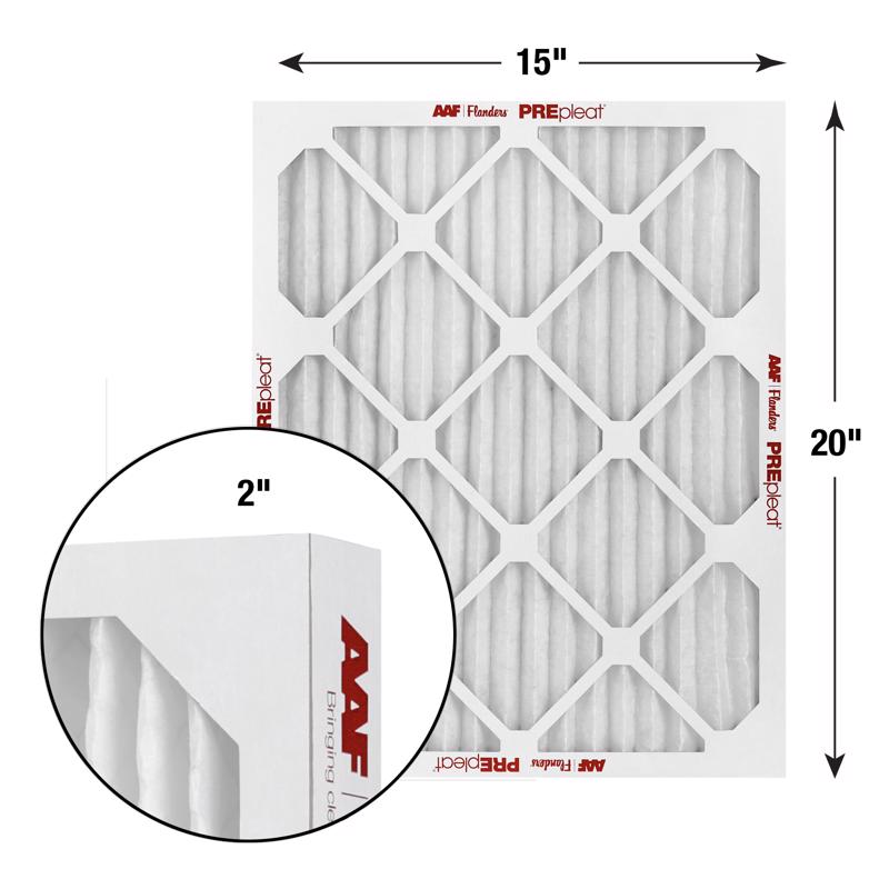 15x20x2 AAF Flanders PREpleat LPD MERV 10 Standard Capacity (12 Filters)