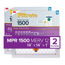 Filtrete AC Furnace SMART Air Filter, MERV 12, MPR 1500, Track Filter Life With Bluetooth Enabled Sensor, CERTIFIED asthma & allergy friendly, 2-Pack