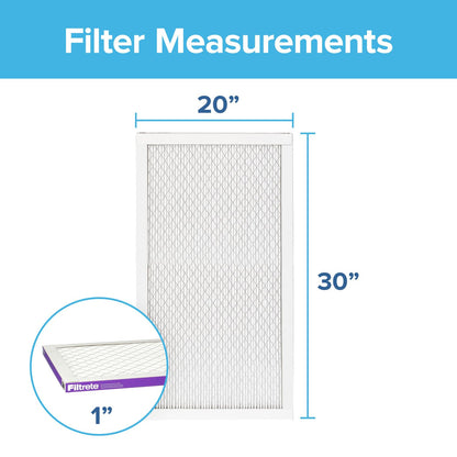 Filtrete AC Furnace Air Filter, MERV 12, MPR 1500, CERTIFIED asthma & allergy friendly, 3 Month Pleated 1-Inch Electrostatic Air Cleaning Filter, 2-Pack