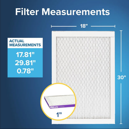 Filtrete AC Furnace Air Filter, MERV 12, MPR 1500, CERTIFIED asthma & allergy friendly, 3 Month Pleated 1-Inch Electrostatic Air Cleaning Filter, 6-Pack