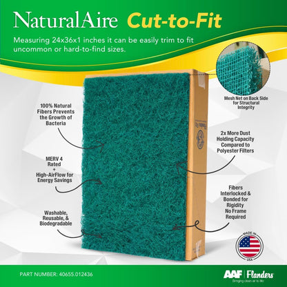 24x36x1 NaturalAire Permaire Washable Pad (12 pack)