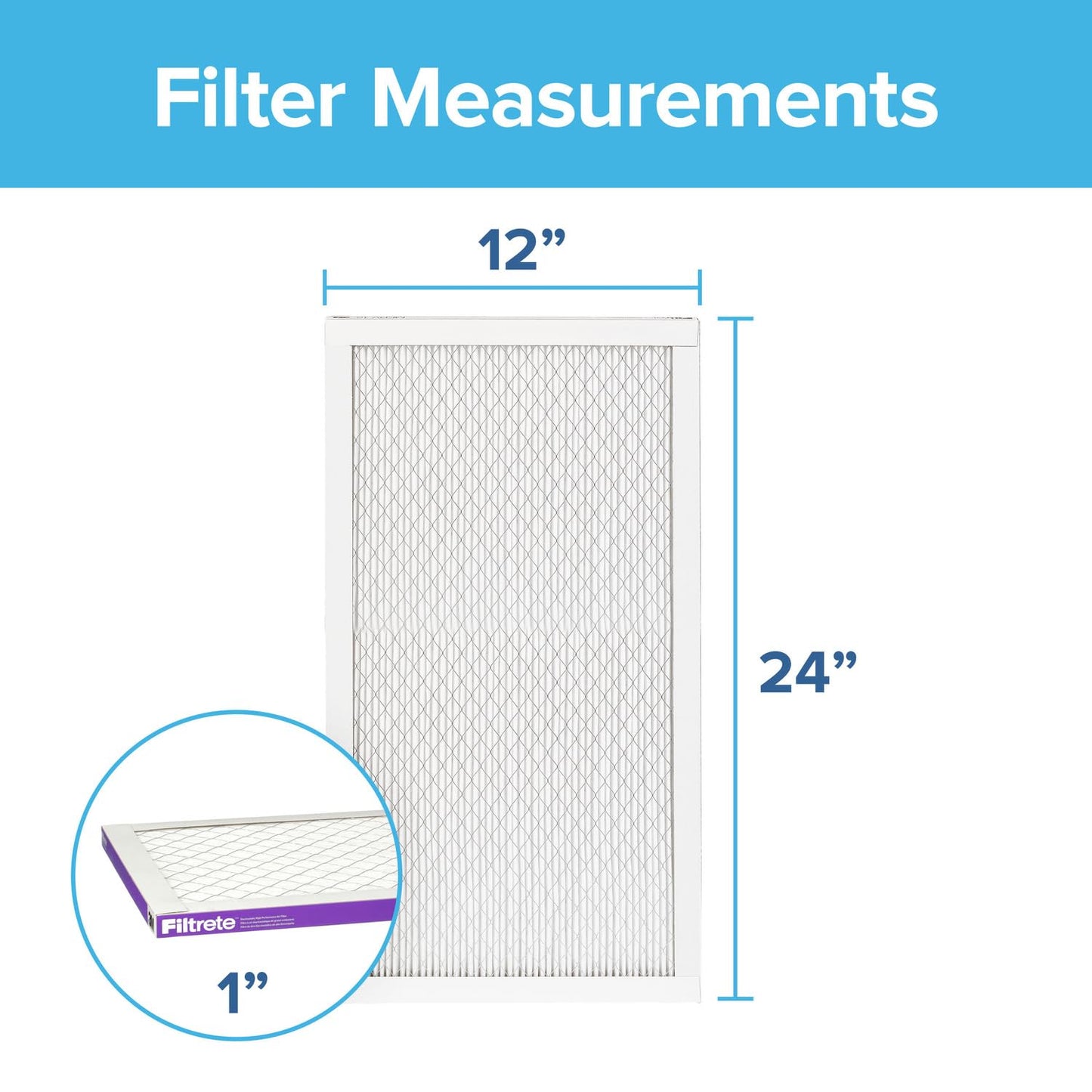 Filtrete AC Furnace Air Filter, MERV 12, MPR 1500, CERTIFIED asthma & allergy friendly, 3 Month Pleated 1-Inch Electrostatic Air Cleaning Filter, 2-Pack