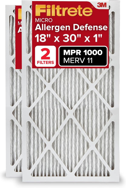 Filtrete AC Furnace Air Filter MERV 11 MPR 1000 Micro Allergen Defense - 2 Pack