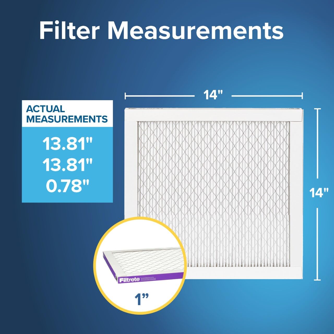 Filtrete AC Furnace Air Filter, MERV 12, MPR 1500, CERTIFIED asthma & allergy friendly, 3 Month Pleated 1-Inch Electrostatic Air Cleaning Filter, 2-Pack