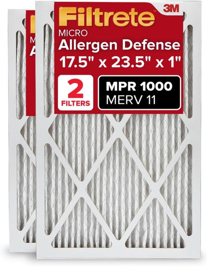 Filtrete AC Furnace Air Filter MERV 11 MPR 1000 Micro Allergen Defense - 2 Pack