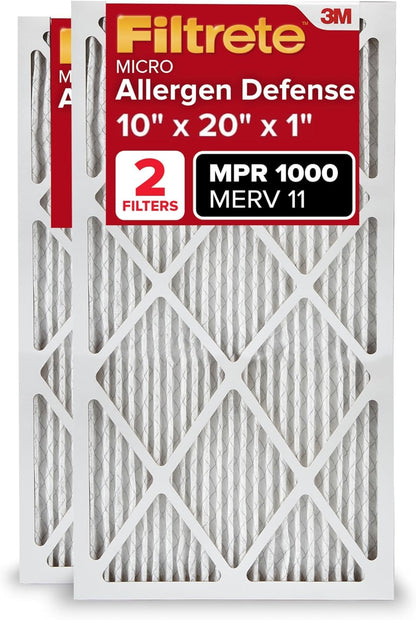 Filtrete AC Furnace Air Filter MERV 11 MPR 1000 Micro Allergen Defense - 2 Pack
