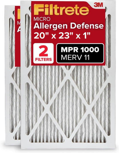 Filtrete AC Furnace Air Filter MERV 11 MPR 1000 Micro Allergen Defense - 2 Pack
