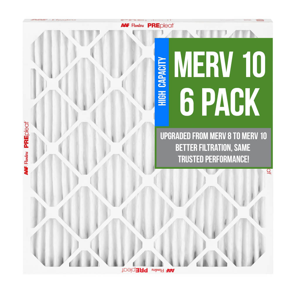 12x24x4 AAF Flanders PREpleat LPD MERV 10 High Capacity 4-inch Depth (6 Filters)