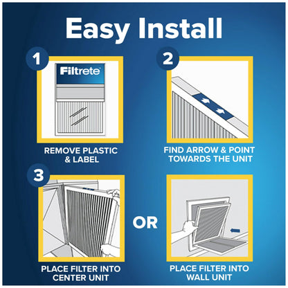 Filtrete AC Furnace Air Filter, MERV 12, MPR 1500, CERTIFIED asthma & allergy friendly, 3 Month Pleated 1-Inch Electrostatic Air Cleaning Filter, 2-Pack