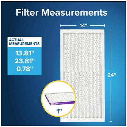 Filtrete AC Furnace Air Filter, MERV 12, MPR 1500, CERTIFIED asthma & allergy friendly, 3 Month Pleated 1-Inch Electrostatic Air Cleaning Filter, 2-Pack
