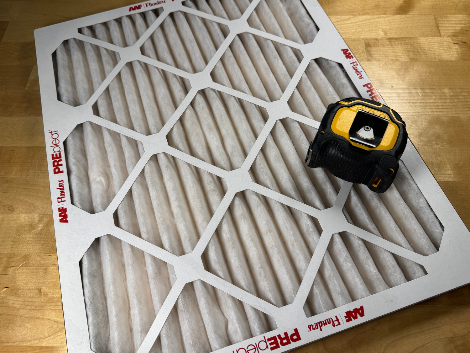 HVAC Filter with Tape Measure