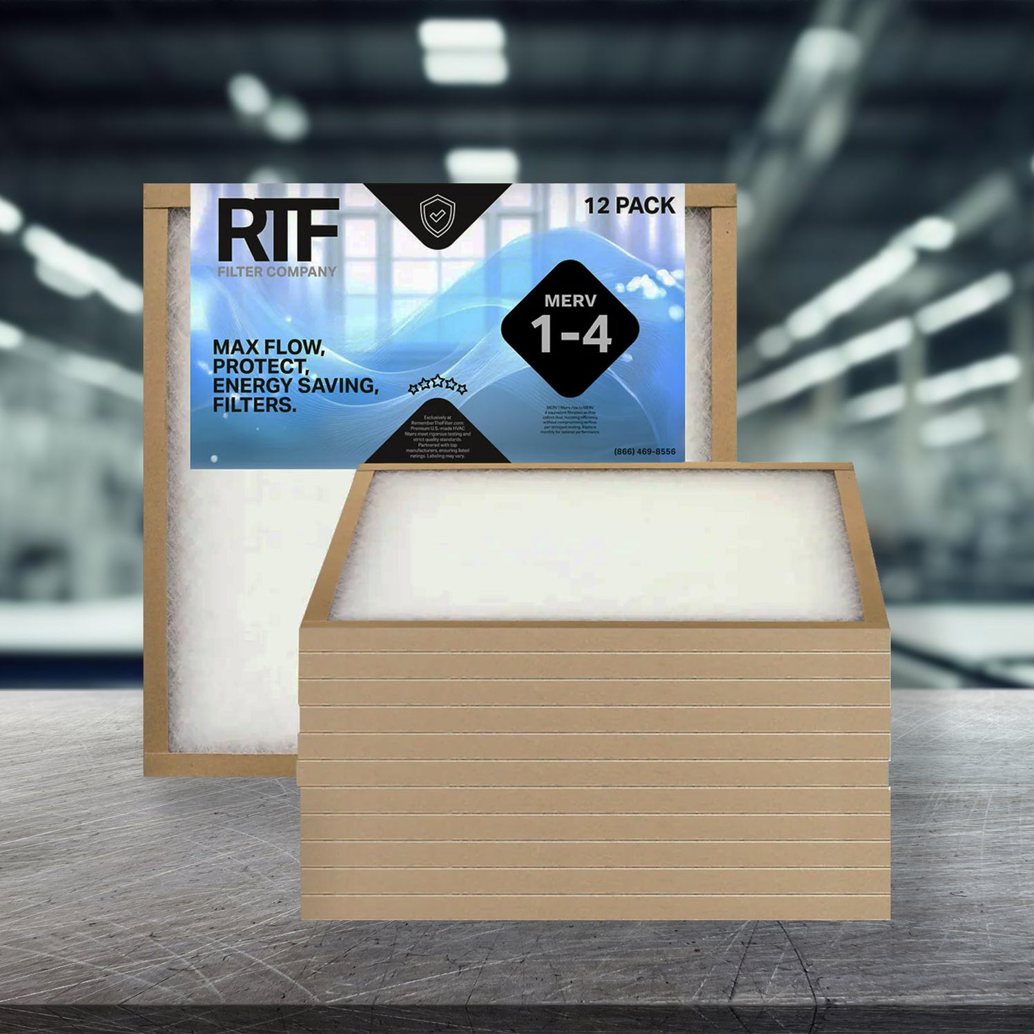 Basic Air MERV 1-4 Fiberglass Panel Basic Air Filters (12 Pack ...