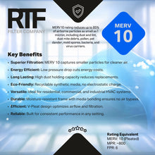 MERV 10 Pleated Air Filters (12 Pack)