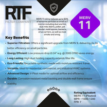 10-1/2x10-3/4x1 Exact Filters Pleated MERV 11 (12 pack)