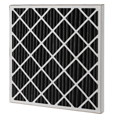 Koch OdorKleen 600 CarbonWeb MERV 10 high-efficiency carbon/alumina pleated panel filter, 592 gsm carbon and activated alumina with 5 percent potassium permanganate for ammonia, formaldehyde, SO2, and H2S removal, recyclable beverage board frame with cross-member, UL 900 classified