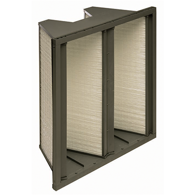 Koch DuraMAX 2v 20x20x12 MERV 13 all-plastic-frame 2-bank microfiberglass minipleat filter