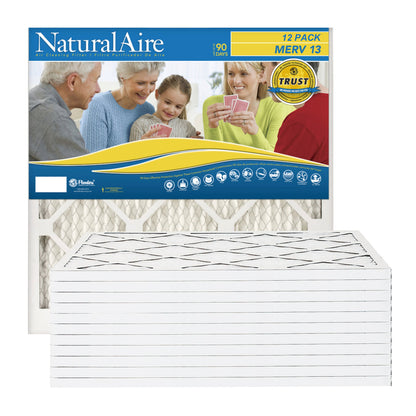 25x25x1 NaturalAire Healthy Ultra MERV 13 Filters (12 pack)