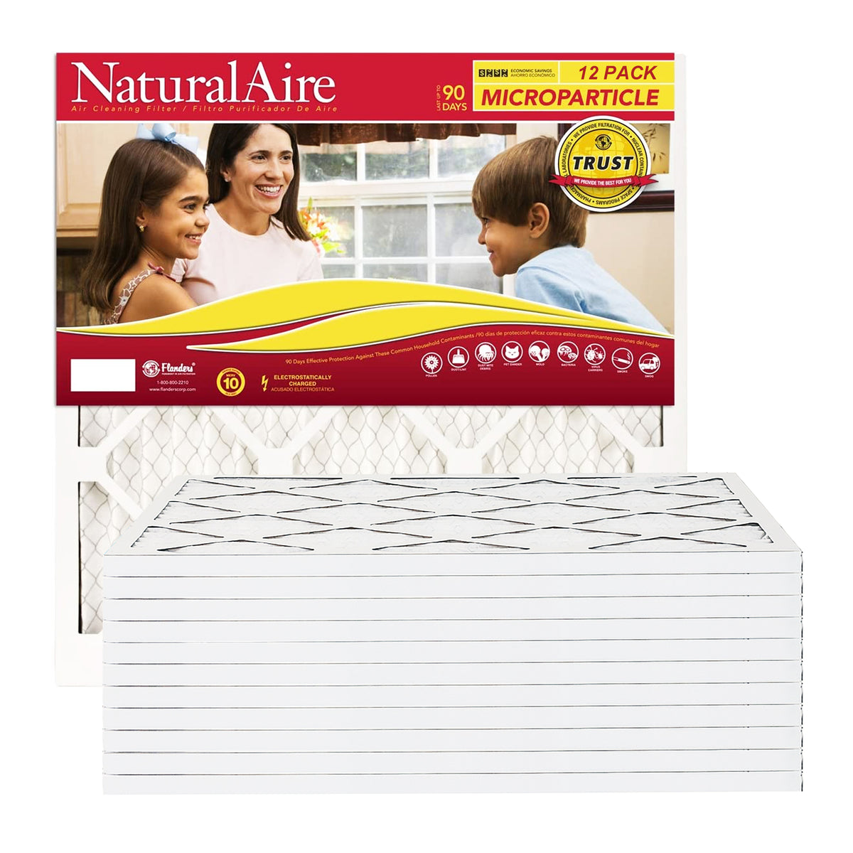 20x22x1 NaturalAire Microparticle MERV 10 Filters (12 pack)
