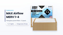 PrimeShield MAX Airflow MERV 1-4 Fiberglass Panel Basic Air Filters (12 Pack)