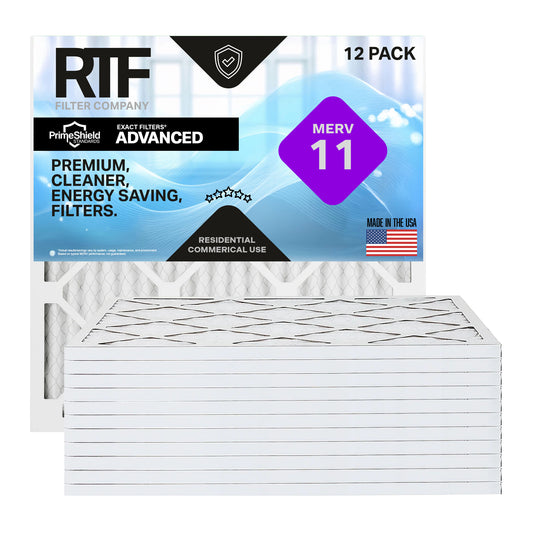 PrimeShield Advanced MERV 11 Pleated Air Filters (12 Pack)